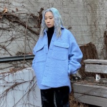 [OUTER] shirt padding wool jacket