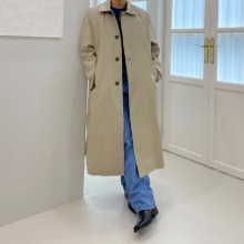 leather point mac trench coat